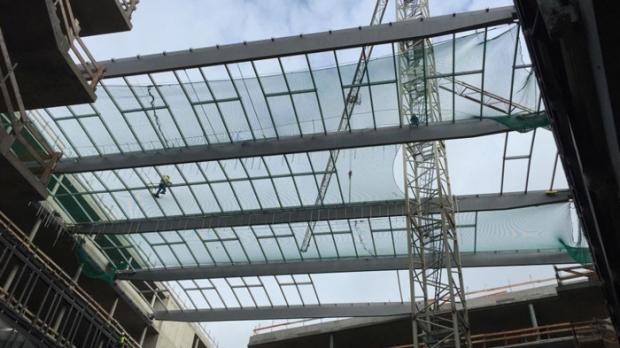 FGS-Campus Bonn: Aufbau Dachkonstruktion