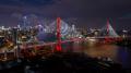 LED-Beleuchtung von Signify in Shanghai, Yangpu-Brücke