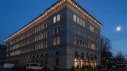 Schweizer Nationalbank in Zürich mit Weihnachtsbeleuchtung der Reflexion AG