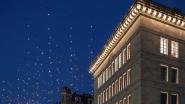 Schweizer Nationalbank in Zürich mit Weihnachtsbeleuchtung der Reflexion AG