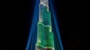 Der Burj Khalifa mit einer spektakulären 360°-Beleuchtung von A&O Technology © 2014, A&O / Foto: Ralph Larmann