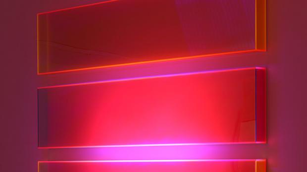 Die Lichtinstallation ′colormirror rainbow texture′ von Regine Schumann wird auch in Hildesheim zu sehen sein. Foto: Eberhard Weible und Museum für Gegenstandsfreie Kunst, Otterndorf