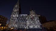 Bewegtbild-Projektion "Dona nobis pacem" am Kölner Dom