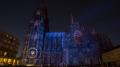 Bewegtbild-Projektion ′Dona nobis pacem′ am Kölner Dom