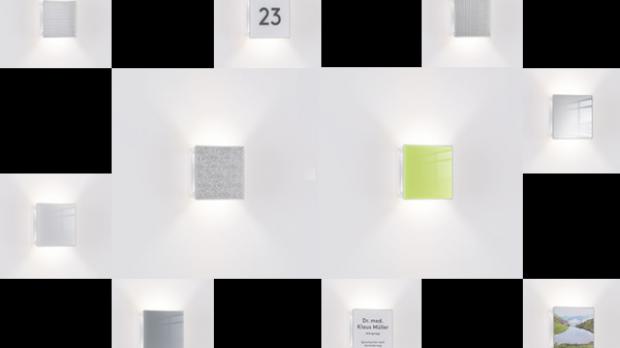 Die Frontfläche der APP-Leuchte von Serien Lighting besteht aus dem Verbund der Trägerplatte mit einer darauf fixierten zweiten, wählbaren Acrylglasscheibe als dekorativem Element.Fotos: Christoph Lison
