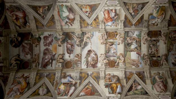 Michelangelos Fresken in der Sixtinischen Kapelle, Rom. Quelle: FOTO SEVIZIO FOTOGRAFICO MUSEI VATICANI