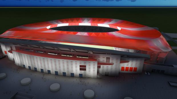 Atletico Madrid mit LED-Flutlicht von Philips