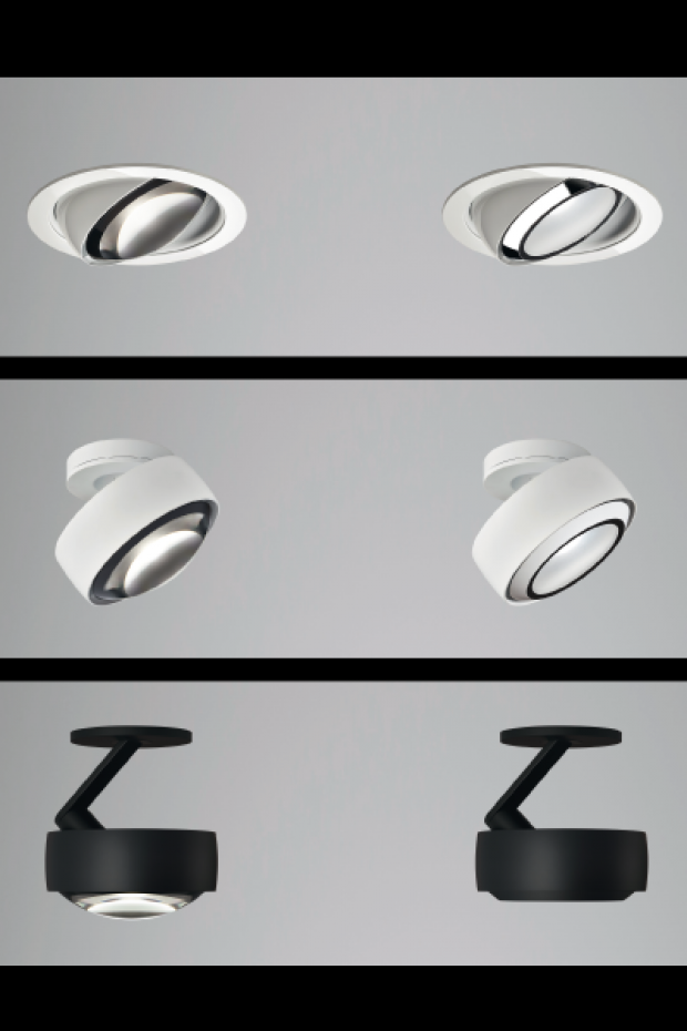 Eine Reihe verschiedener Abstrahlwinkel steht für die detaillierte Planung des Lichts zur Verfügung. Die für Occhio charakteristischen Lichtkegel können dabei als Gestaltungselement eingesetzt werden.