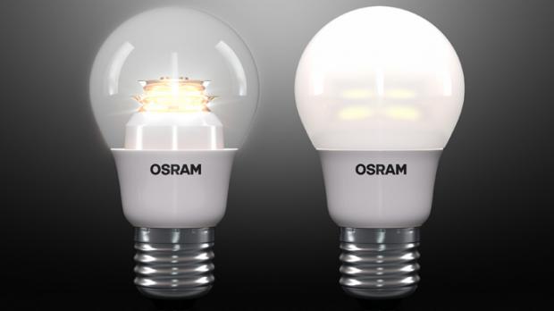 Die LED Superstar Classic A40 gibt es in klar und matt und wird in Deutschland gefertigt. Osram gibt auf das LED-Leuchtmittel eine Garantie von 4 Jahren. Quelle: Osram