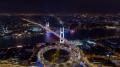 LED-Beleuchtung von Signify in Shangha, Nanpu-Brücke