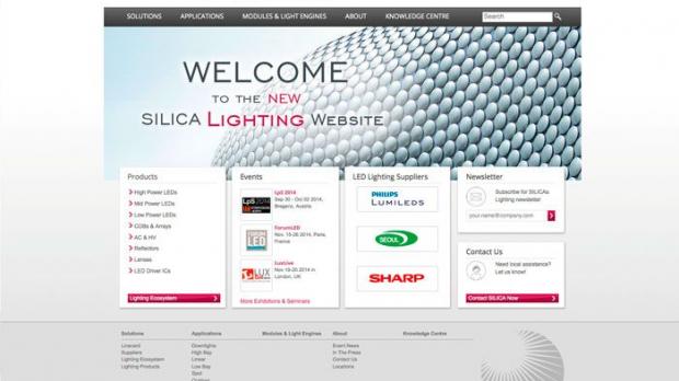 Silica mit neuer Internetseite für Beleuchtungsdesign und Lichttechnik