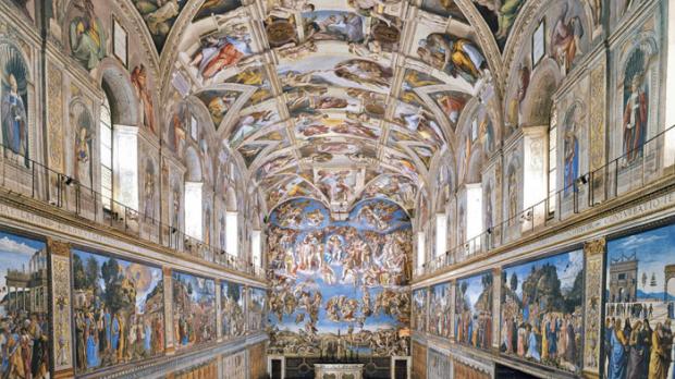 Michelangelos Fresken in der Sixtinischen Kapelle, Rom. Copyright - Governatorato dello Stato della Città del Vaticano - Diezione dei Musei 
