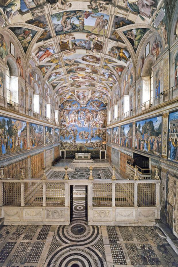 Michelangelos Fresken in der Sixtinischen Kapelle, Rom. Copyright - Governatorato dello Stato della Città del Vaticano - Diezione dei Musei 