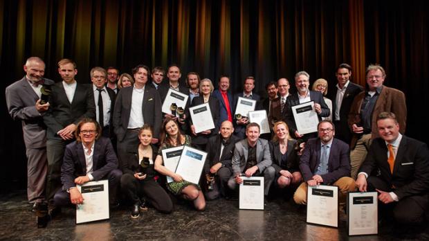 Die Gewinner des Deutschen Lichtdesign-Preises 2014 im Wintergarten Berlin. Foto: Christoph Meinschäfer Fotografie
