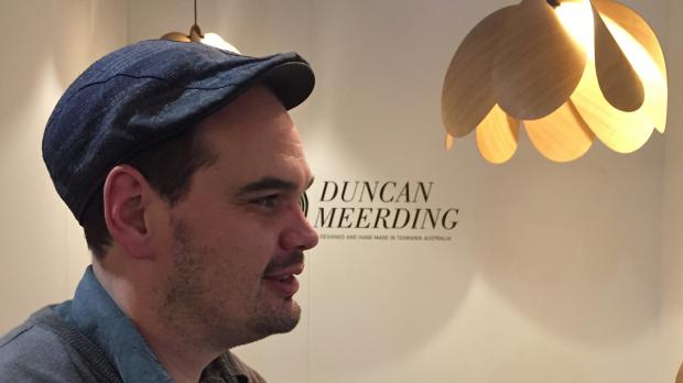 Duncan Meerding auf der Euroluce in Mailand
