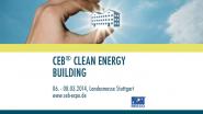 Die Fachmesse Clean Energy Building (CEB) mit Kongress findet in der Zeit vom 6.3. bis 8.3.2014 in Stuttgart statt.
