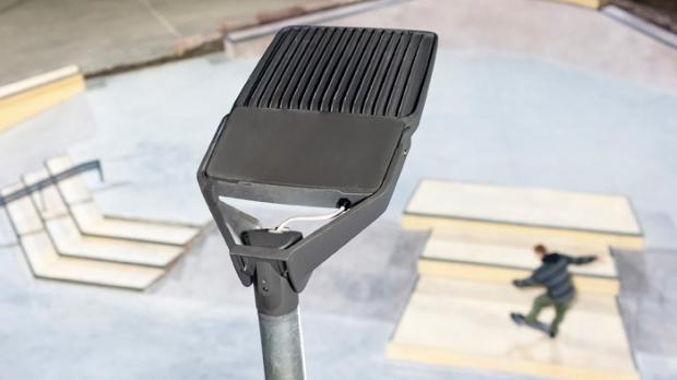 Siteco-Fluter Floodlight 20 Midi im Skatepark Karlsruhe