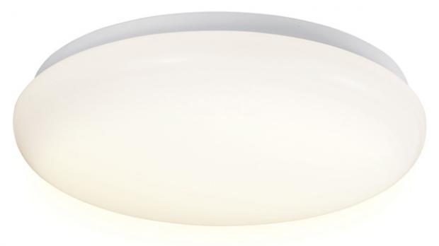 Die flachen Wand- beziehungsweise Deckenleuchten LG LED Surface Mounted Oyster werden mit einer Leistung von 16 und 17 Watt angeboten 
